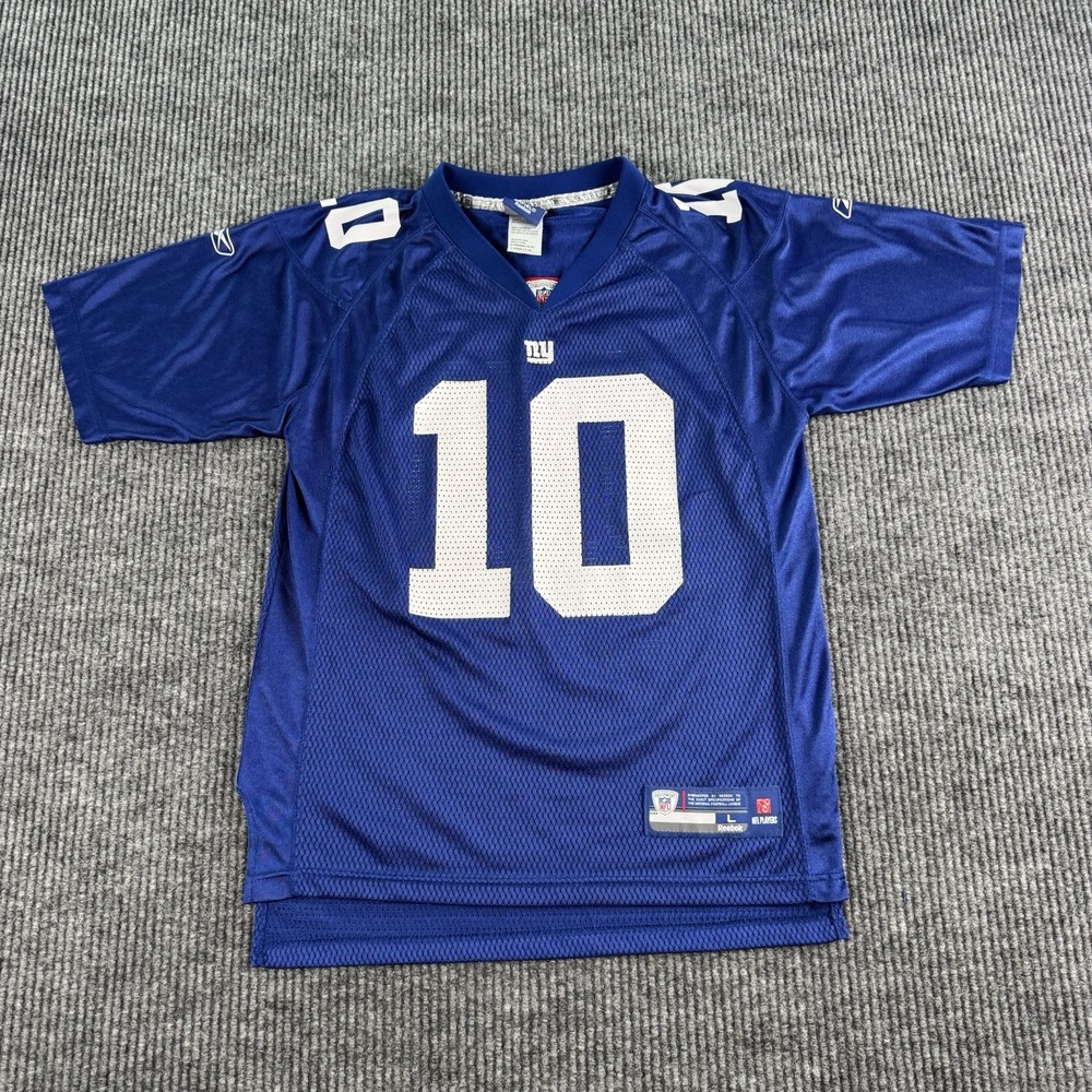 Nike Eli Manning #10 Giants Jersey Youth Large 14-16 Blue NFL On Field Football